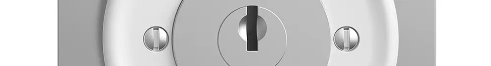 UP-Schwenktaster 0<-1/2P STANDARDdue weiss mit Sicherheitsschloss 