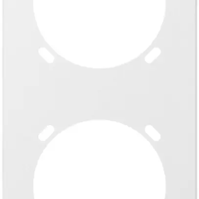 Placca di fissaggio NUP SUPRA 2×1 bianco 