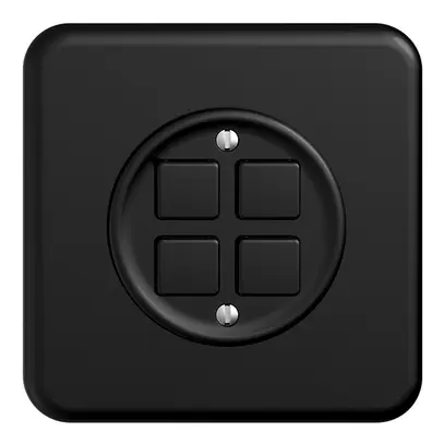 Tasto KNX INC STANDARDdue 4×con LED RGB, con sensore di temperatura, nero 