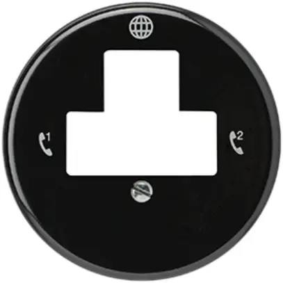 Frontscheibe basico für Rückführdose 2 DSL schwarz 