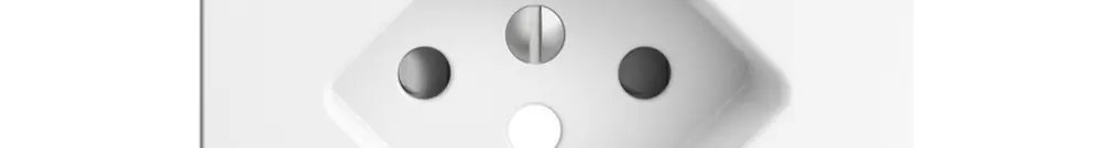 Kit frontale EDIZIOdue per presa FI F, T13, shutter, bianco 