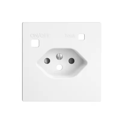 Kit frontale EDIZIOdue per presa FI F, T13, shutter, bianco 