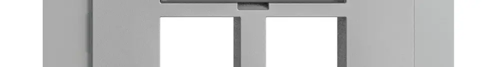 UP-Montageset EDIZIOdue FM, Geradeauslass, für 2×Keystone, silver 