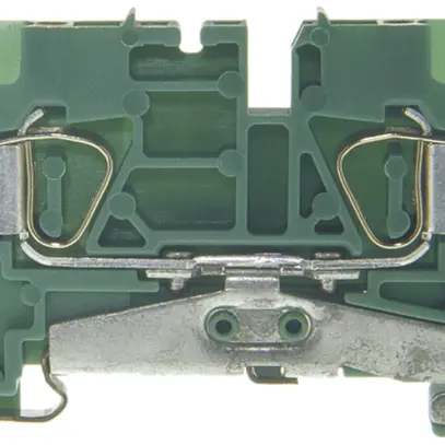 Morsetto di terra componibile Woertz 0.5…2.5mm² molla 2×1 DIN 35mm verde/giallo 