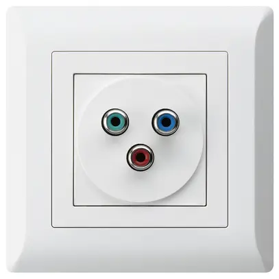 Prise de raccordement ENC kallysto.line YUV vidéo RGB blanc 