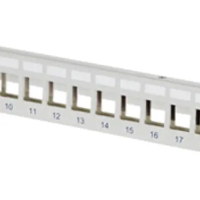 Patchpanel 19" H-LINE M 24-Port Keystone leer geschirmt 1HE Stahl grau 