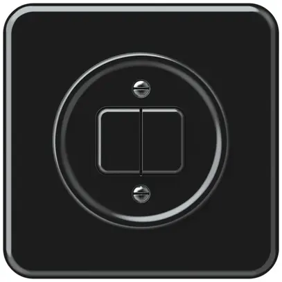 Interrupteur à poussoir ENC origin sch 3 + NO/NC 92×92mm noir 