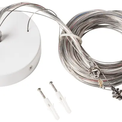 Suspension de câble SLV pour plafonnier MEDO, rond, 5m, blanc 