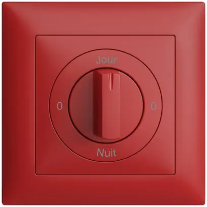 Kit front. 0-Jour-0-Nuit EDIZIOdue berry 88×88mm pour interr.rot 