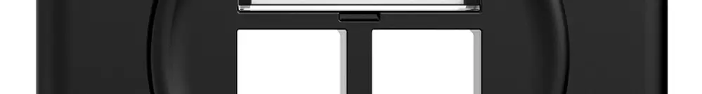 UP-Montageset S-One STANDARDdue QMI für 2×RJ45 gerade, schwarz 