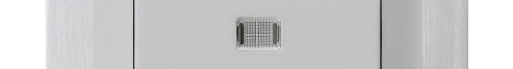 Pulsante luminoso INC kallysto A-R/1P grigio chiaro con piastra di fissaggio 