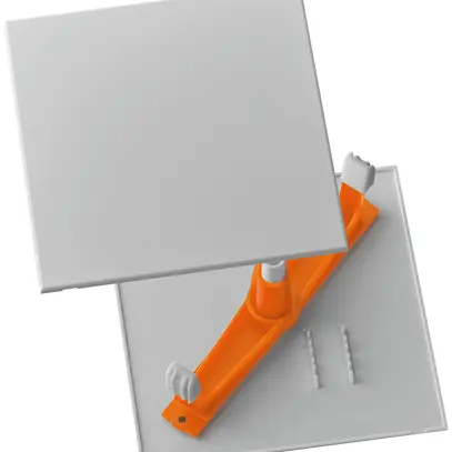Coperchio innesto HSB Slim con fissaggio diagonale, 130×130mm, grc s.alogeni 