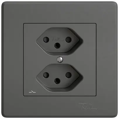 Presa INC EDIZIO.liv SNAPFIX® 2×T13 1×S con shutter grs 