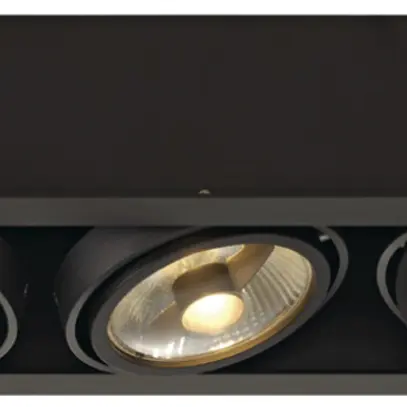 Downlight INC SLV KADUX, 3×ES111 GU10 75W IP20 noir mat 
