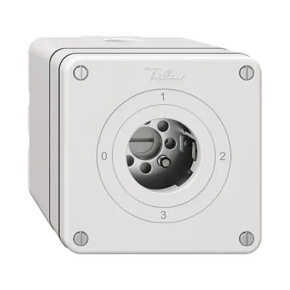 Interrupteur rotatif NAPU NEVO, 5/1L, sans cylindre, KS, 0-1-2-3, blanc 