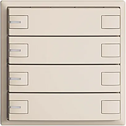 Poussoir ENC KNX 4× EDIZIOdue crema RGB avec LED 