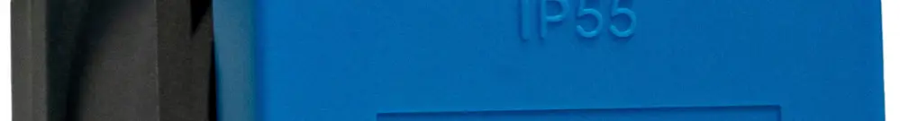 Presa INS T23 DEM IP55 16A 230V con guarnizione IK07 antracite/coperchio blu 