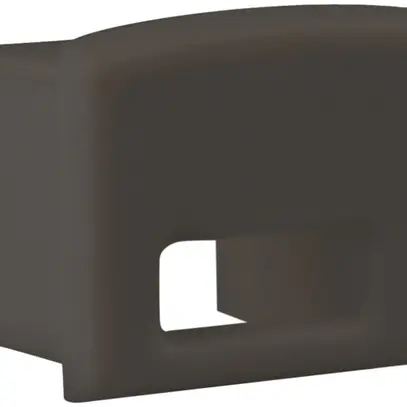 Tappo di chiusura DOTLUX PVC per profilo/copertura 4C nero, con passacavo 