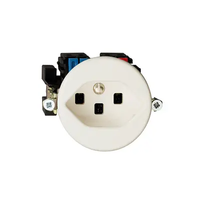 Prise ENC FH T23 16A blanc, avec bornes enf. 