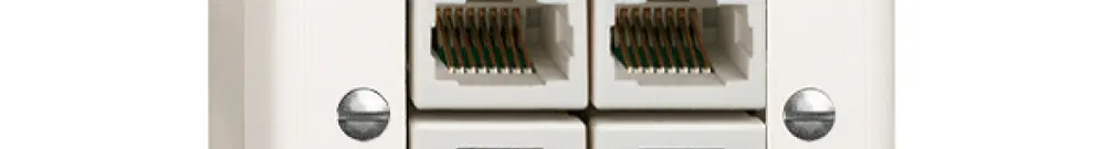 Scatola di raccordo AP standard 4×RJ45 bianco 
