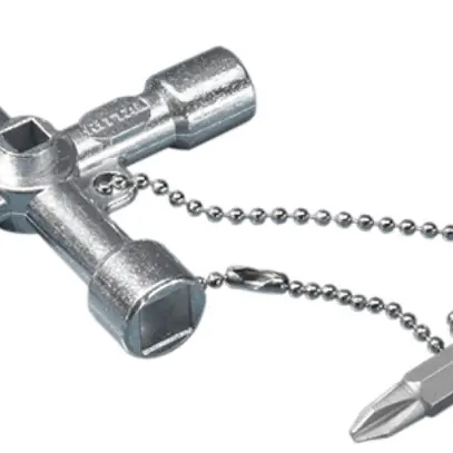 Clé universelle Rittal SZ 2549.500 double-panneton/triangulair/embout carré/TX 