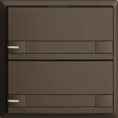 Poussoir KNX RGB EDUE, 250mW, a.LED RGB, papier, 2×poussoir, C.2×T., cof 