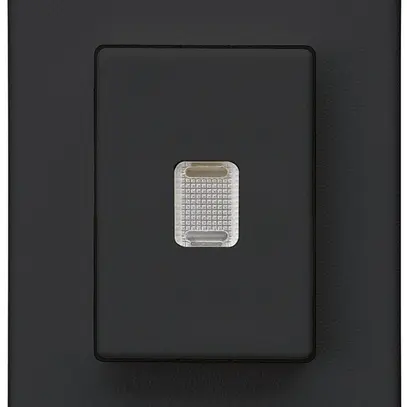 Interruttore a pulsante INS Hager FLF 10A/250V 3/1L illuminato nero 