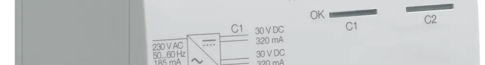 Alimentazione KNX AMD Tebis 2×30VDC 620mA 
