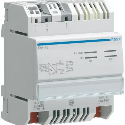 Alimentation KNX AMD Tebis 2×30VDC 620mA 