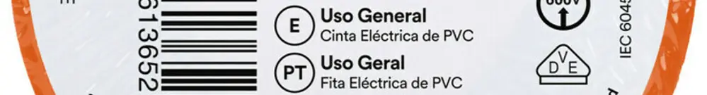 Ruban isolant 3M Temflex 165 15mm×10m×0.15mm orange VDE 600V 0…90°C 