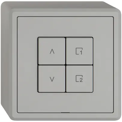 Interruttore tapparelle AP EDIZIO.liv Wiser SNAPFIX® 1 scena 4 tasti grc 
