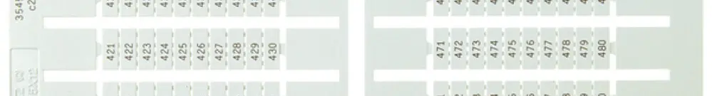 Etichetta di marcaggio 5×5mm 2×1…50, 5 carte da 100 