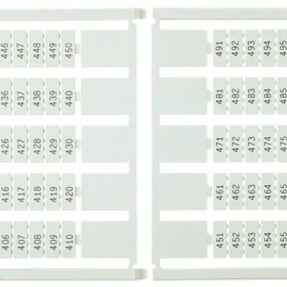 Etichetta di marcaggio 5×5mm 2×1…50, 5 carte da 100 