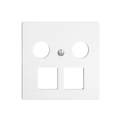 Kit de recouvrement EDIZIOdue F, p.prise multimédia, p.2×RJ45 Keystone blanc 