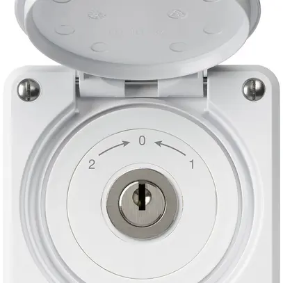 Contact pivotant à clé ENC robusto IP55 blanc avec clapet inverseur combinaison 