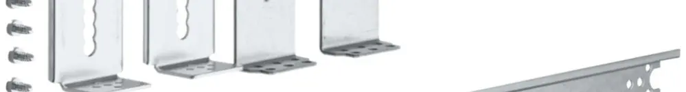 Rail DIN Hager univers N 2 travées 35×15×1.5mm abaissable 