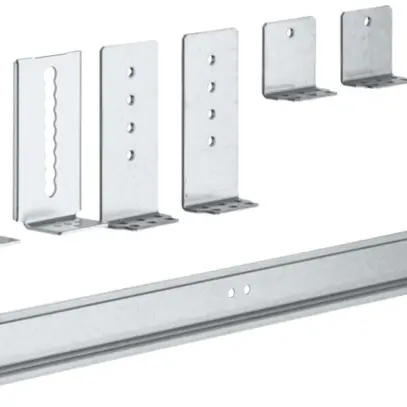Rail DIN Hager univers N 2 travées 35×15×1.5mm abaissable 