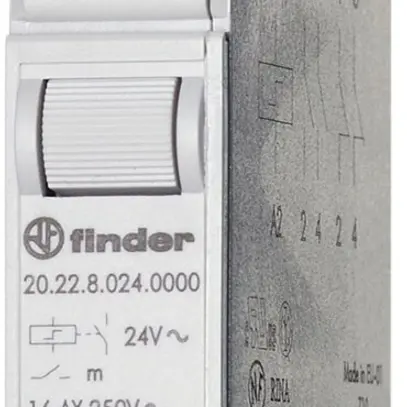 Télérupteur AMD Finder 2 contacts 16A 4 séquences de commutation, 24VDC 