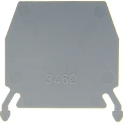 Placca d'estremita DIN35 grigio per 38400 
