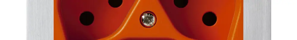 Presa INC kallysto 3×T13 arancione con piastra di fissaggio 