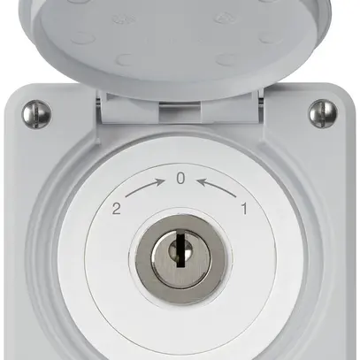 Contact pivotant à clé ENC robusto IP55 gris avec clapet inverseur combinaison 