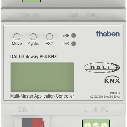 Gateway DALI AMD Theben P64 KNX 1-canal pour 64 participants 4UM 
