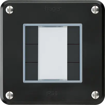 Tasto INC robusto A KNX 6× nero s/e-link 