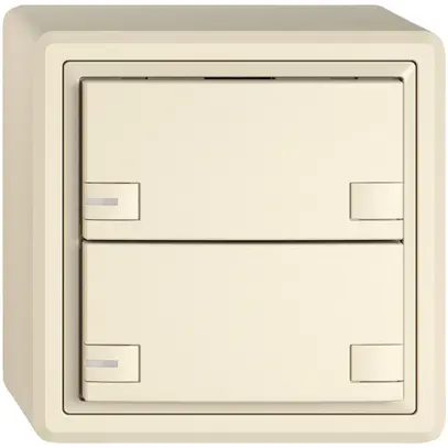 Pulsante KNX RGB AP EDIZIO.liv SNAPFIX® sensore temp.RGB-LED 2× com.2T cr 