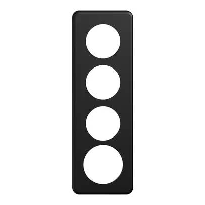 Placca di copertura STANDARDdue 4×1 3×Ø50, 1×Ø58, nero 