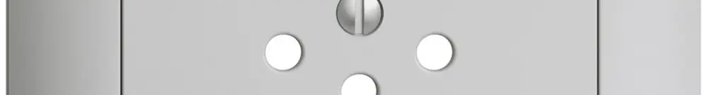 UP-Frontset EDIZIOdue hellgrau 88×88mm 1×T12 