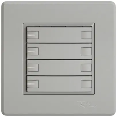 Pulsante KNX RGB INC EDIZIO.liv SNAPFIX® sensore temp.RGB-LED 4× com.2T grc 