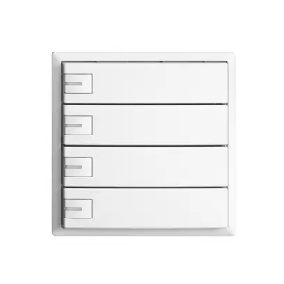 Pulsante univ. INC 4×1t mors. innest. EDIZIOdue bianco con LED 
