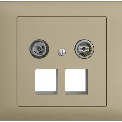 Presa multimedia 15dB INS Edue BKE, presa di passaggio, per 2×RJ45 Keystone, sa 