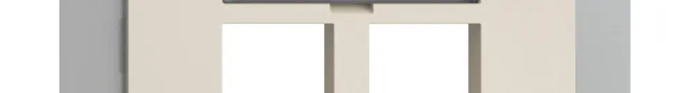 Kit de montage ENC EDIZIOdue FM, sortie droite, pour 2×Keystone, crema 